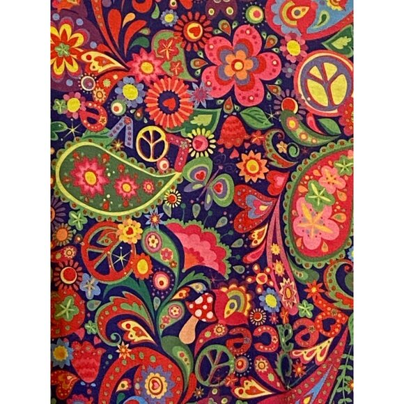 Bright Multicolor Paisley & Floral Print Tunic Dress With Flared Sleeves - Picture 3 of 12